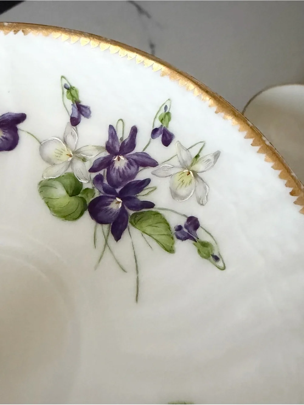 Antique Violet Cup & Saucer by Royal Copenhagen